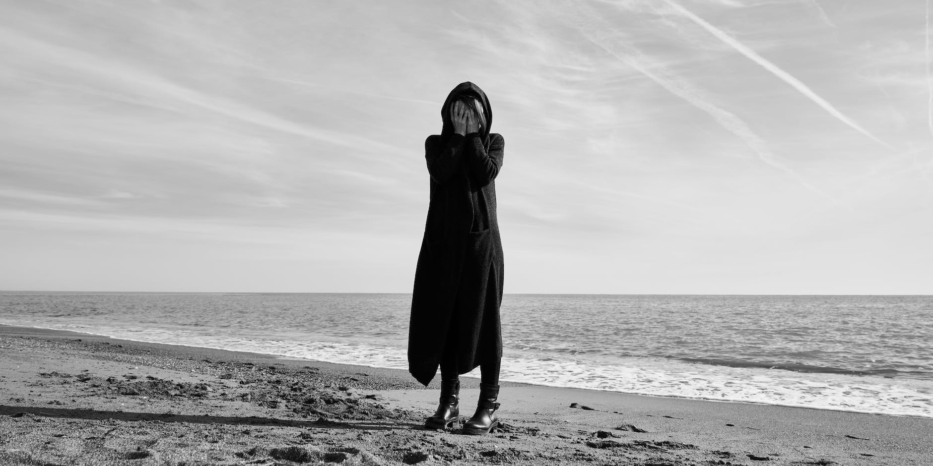 woman standing at the beach